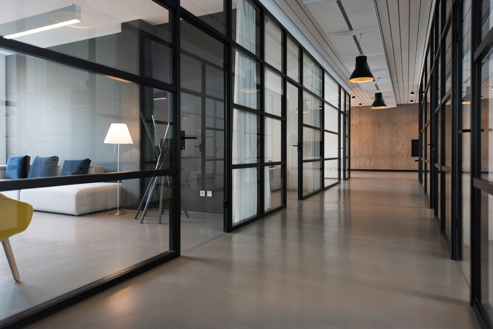 Modern office interior workspace